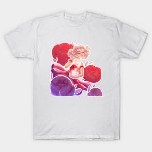 Women with a teapot and perfume of roses T-Shirt